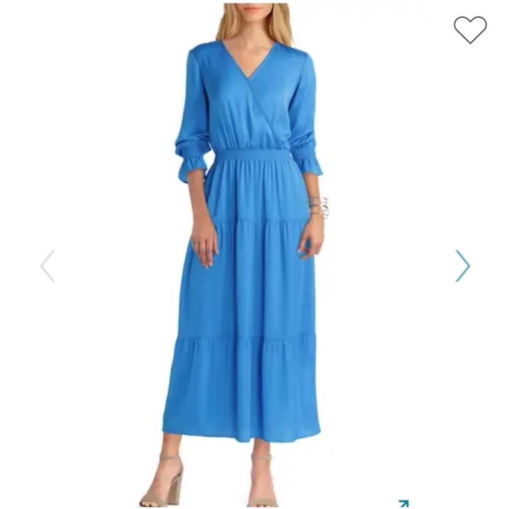 Gigi Parker Blue Satin Dress